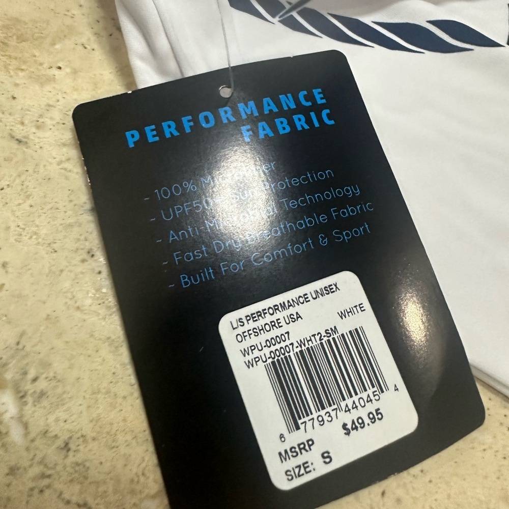 WTF - What The Fin? Long-Sleeve Performance Wicking Shirt - USA Jolly Fin NWT S - Picture 3 of 4